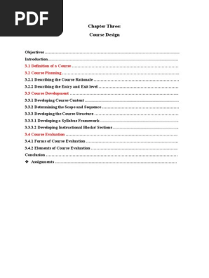 course design