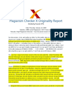 Plagiarism Checker X Report Shows High Similarity