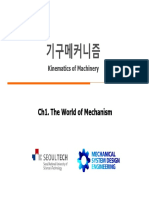 Ch1. The World of Mechanism Ch1. The World of Mechanism: Kinematics of Machinery Kinematics of Machinery