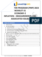 Prelims Master Program (PMP) 2023 Booklet-31 Economy-2 Inflation - Measurements and Associated Issues