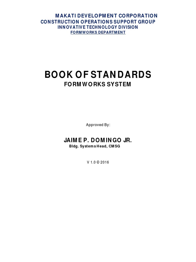 Book of Standards: Formworks System | PDF | Truss | Crane (Machine)