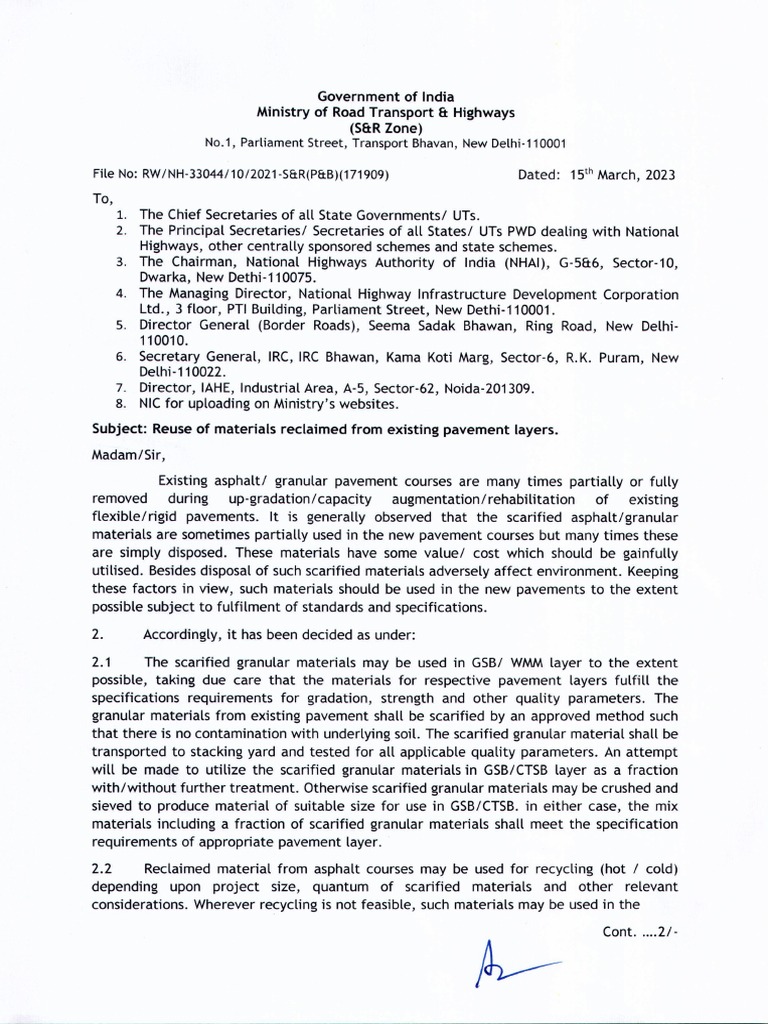 Guidelines for Reusing Scarified Materials | PDF | Road Surface | Asphalt