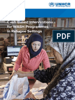 Unhcr - Cbi Fir Wash Programmes in Refugee Settings