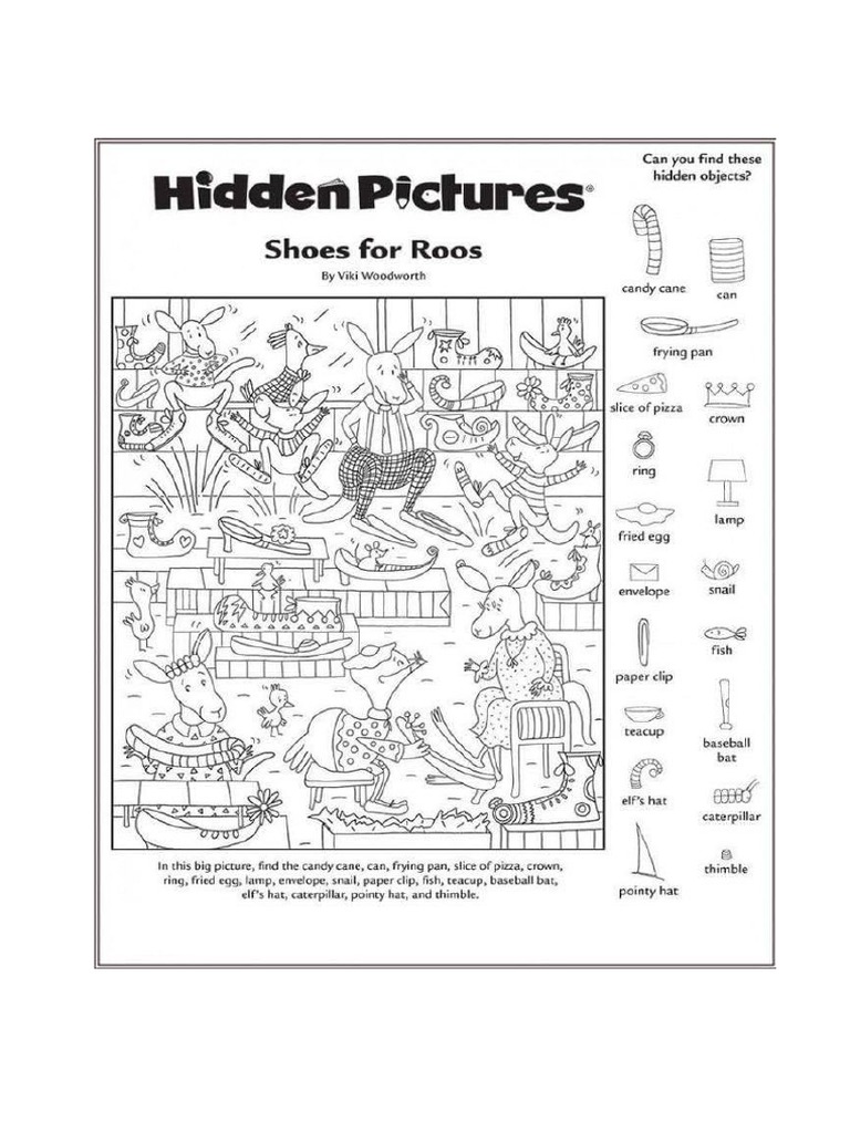 Latihan - Hidden Pictures | PDF for Free Hidden Object Printable Worksheets