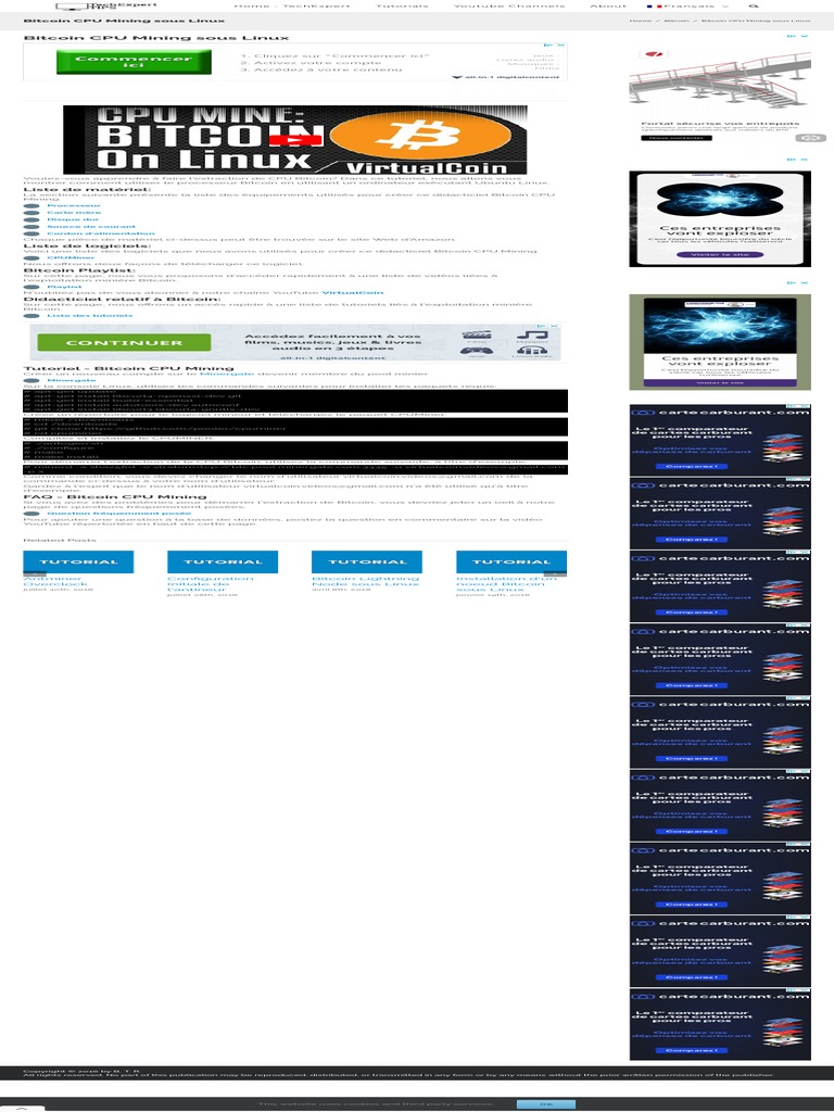 Bitcoin CPU Mining Sous Linux | PDF | Linux | Bitcoin