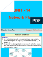 Network Flow UNIT - 14: Chandan Sinha Roy