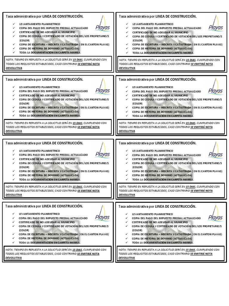REQUISITOS LINEA DE FABRICA PDF