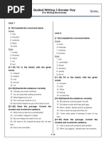 Guided Writing 3 Answer Key: Unit 1