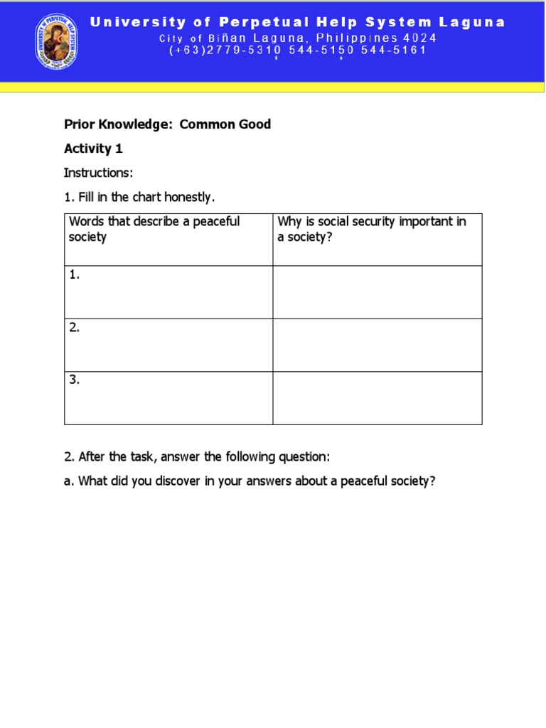 Prior Knowledge Common Good PDF