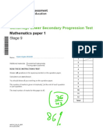 Cambridge Lower Secondary Progression Test: Mathematics Paper 1