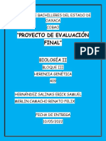 "Proyecto de Evaluación Final": Biología Ii