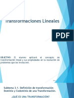 Transformaciones lineales y sus propiedades