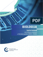 Biologija: Ispitni Katalog Za Državnu Maturu U Školskoj Godini 2022./2023