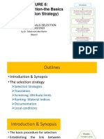 LECTURE 6: MATERIAL SELECTION BASICS