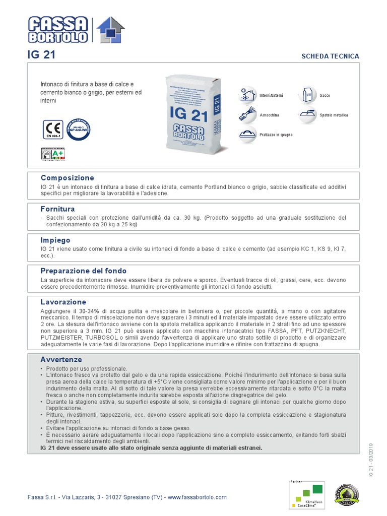 Fassa Ste It Ig-21 | PDF