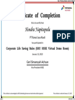 Certificate of Completion: Hendra Napitupulu