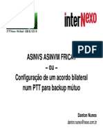 Asinvs Asinvm Fricat Ou Configuração de Um Acordo Bilateral Num PTT para Backup Mútuo