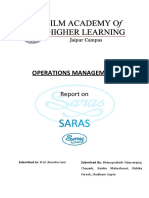 Operations Management at SARAS Dairy