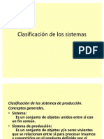 Clasificación de Los Sistemas