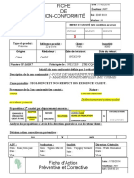 Fiche DE Non-Conformité: Réf: FNRC-GNI004