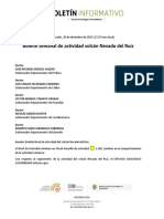 Boletín Semanal de Actividad Volcán Nevado Del Ruiz: Doctor José Ricardo Orozco Valero