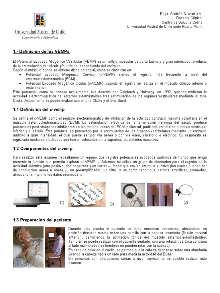 Definición y Proceso del c-VEMP | PDF | Electromiografia | Sonido