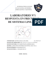 Laboratorio Nº1: Respuesta en Frecuencia de Sistemas Lineales