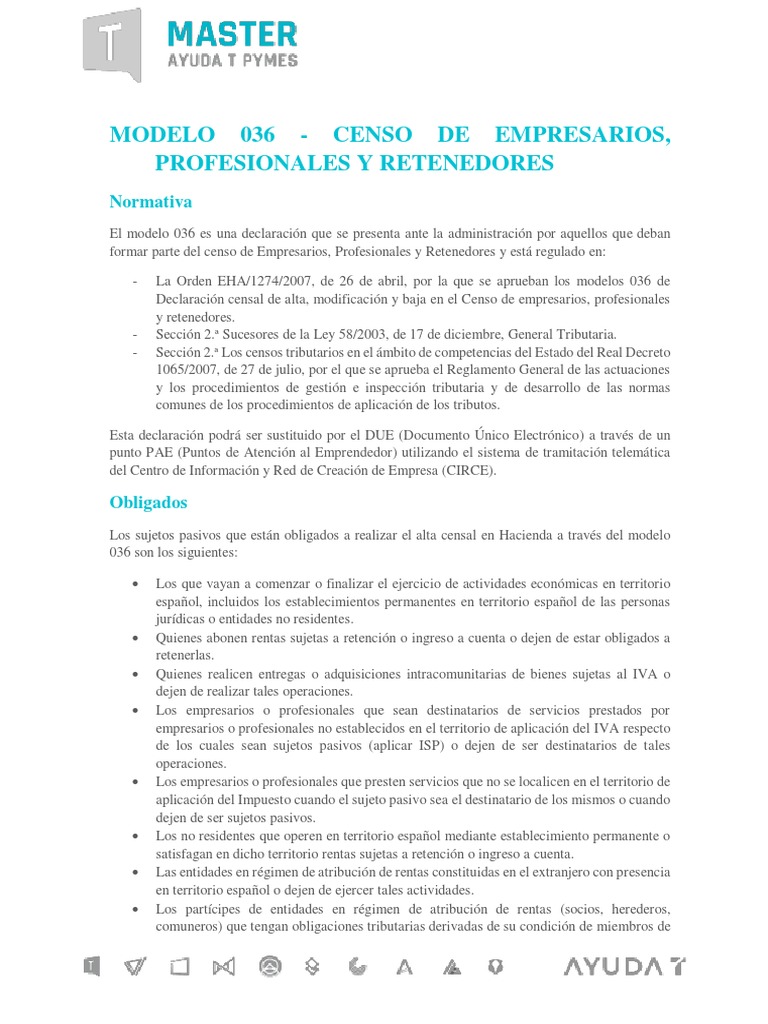 3 Modelo-036 | PDF | Impuestos | Sociedad de responsabilidad limitada