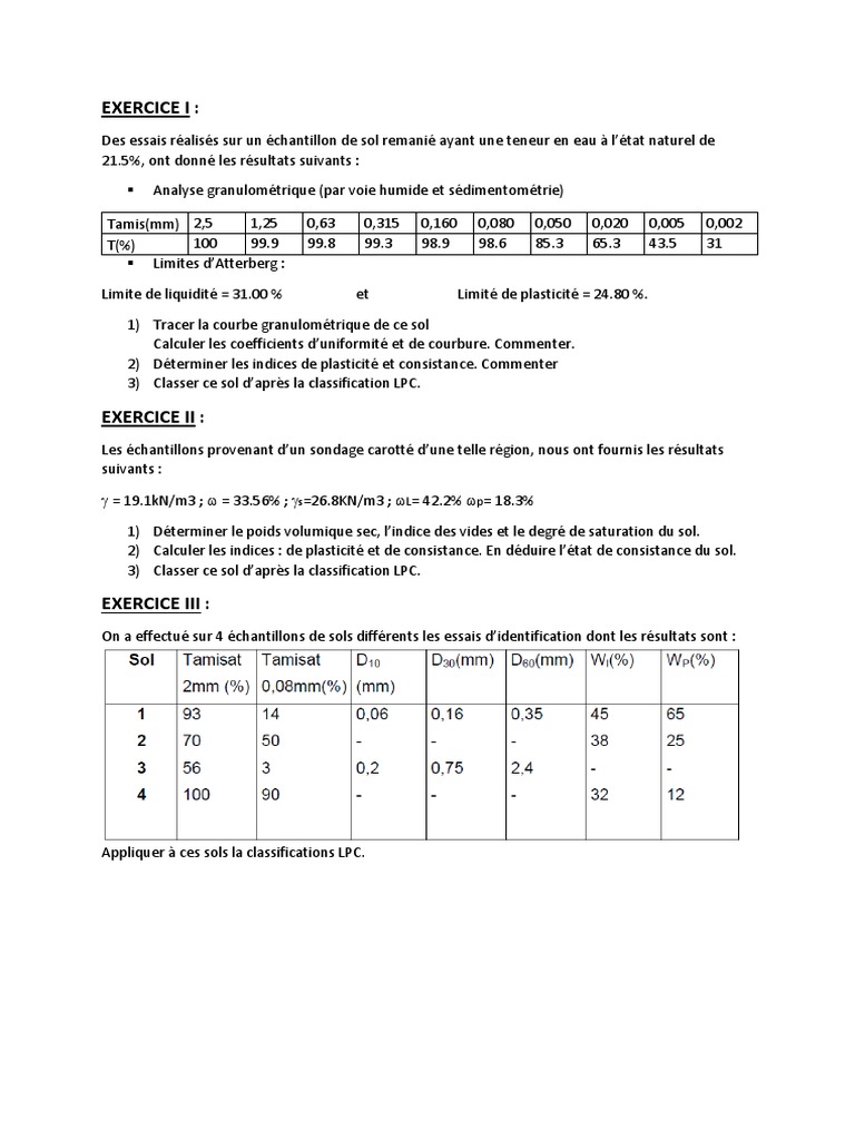 Exercices Classification+ | PDF | Sciences et mathématiques
