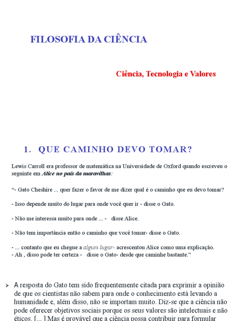 Filosofia da Ciência e seus Valores | PDF | Science | Método científico