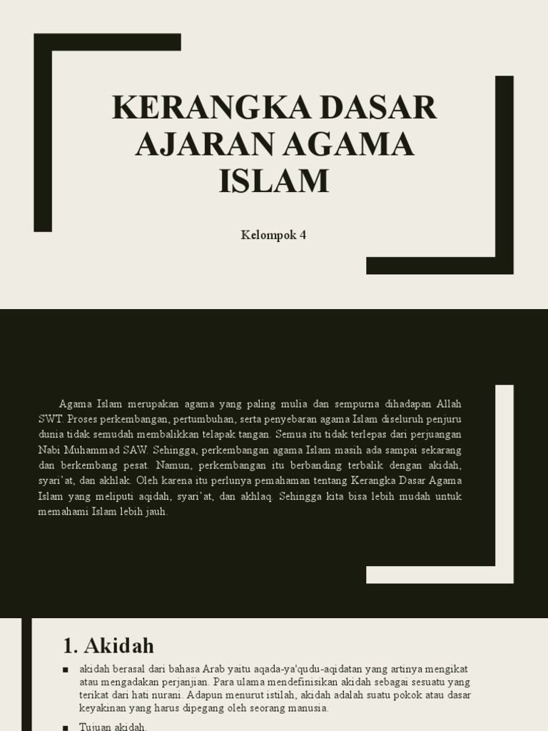 Kerangka DASAR Ajaran Agama Islam | PDF