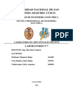 Universidad Nacional de San Antonio Adad Del Cusco: Facultad de Ingenieria Eléctrica