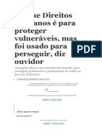 Disque Direitos Humanos É para Proteger Vulneráveis