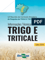 Informações técnicas para trigo e triticale 2019