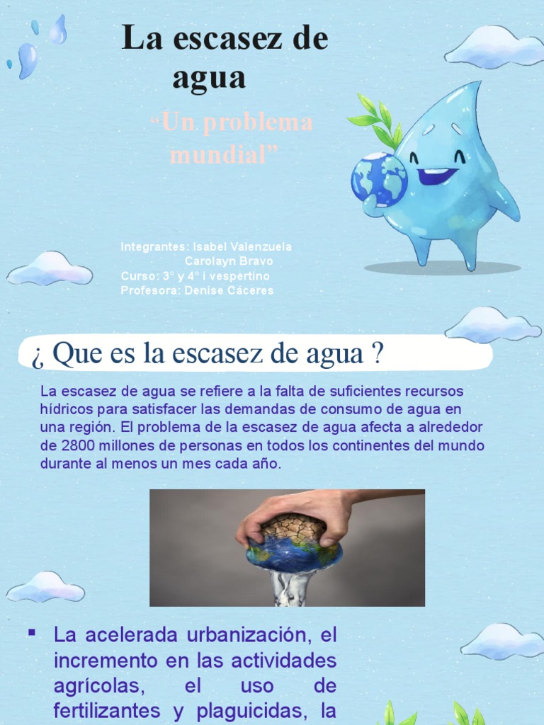 Power Point Escasez Del Agua | PDF | Escasez de agua | Agua