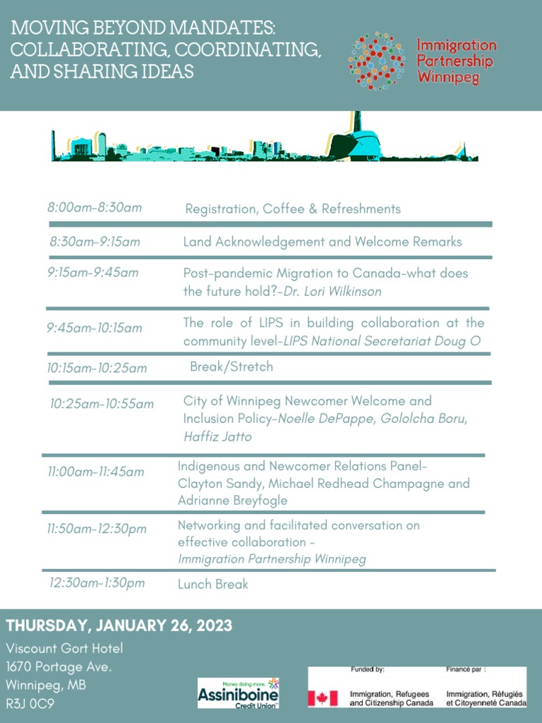 IPW Winnipeg Learning Conference 2023 Schedule PDF