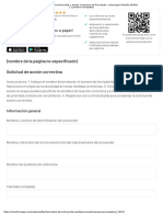 Formulario de Informe de Medidas Correctivas para Proveedores