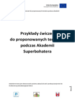 ZALACZNIK NR 3 Przyklady Cwiczen Do Proponowanych Tematow Podczas Akademii Superbohatera.