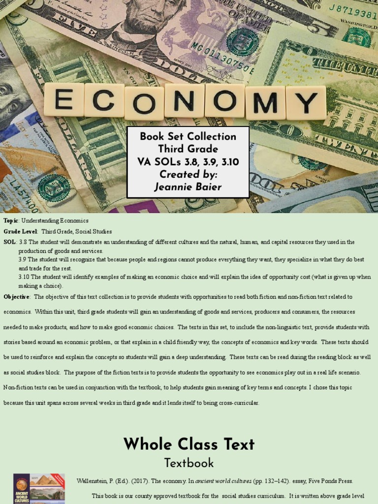 Economic Text Set PDF Books Flashcard