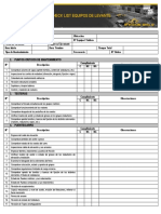 INF-MTTO-CHKL-102 Rev.02 Check List Equipos de Levante