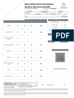 Sistema Educativo Nacional Boleta de Evaluación: Datos Del Alumno: Curp: Matrícula: Turno: Grupo: CCT