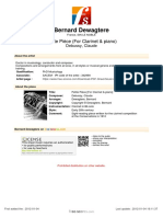 Bernard Dewagtere: Petite Pièce (For Clarinet & Piano)