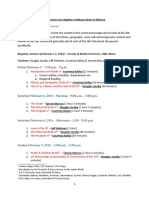 Module 4 - Old Testament Survey: Kingston, Jamaica (February 5-7, 2016) - Faculty of Medical Sciences, UWI, Mona