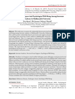 Perceived Social Support and Psychological Well-Being Among Interstate Students at Malikussaleh University