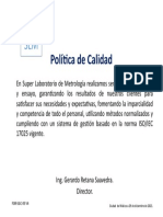 Política de Calidad: FOR-SGC-05 V4