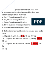 A. B. C. D. E. 2-Seleccione La Medida Más Razonable para Cada Caso. B. C