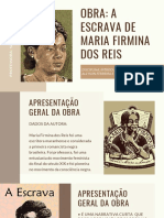 Análise da obra A Escrava de Maria Firmina dos Reis