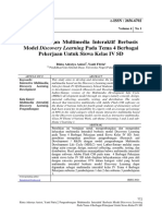 Pengembangan Multimedia Interaktif Berbasis Model Discovery Learning Pada Tema 4 Berbagai Pekerjaan Untuk Siswa Kelas IV SD