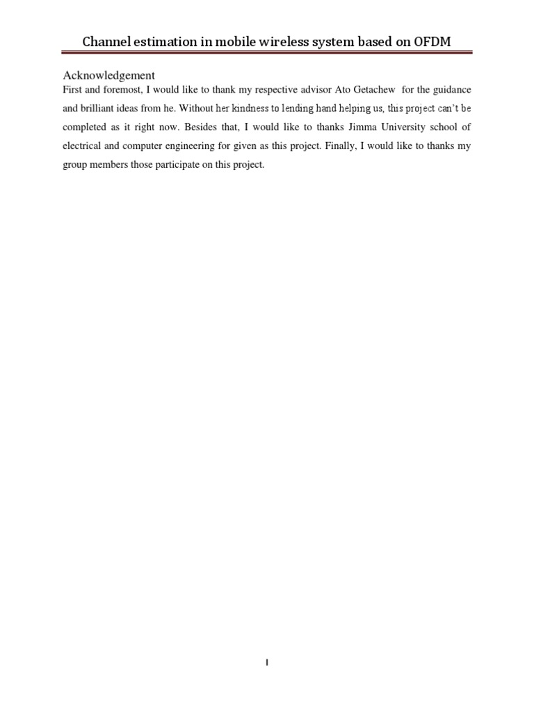 OFDM Channel Estimation in Mobile Systems | PDF | Orthogonal Frequency ...