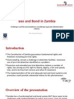 Bail and Bond in Zambia: Challenges and Recommendations Considering Legal and Administrative Reforms